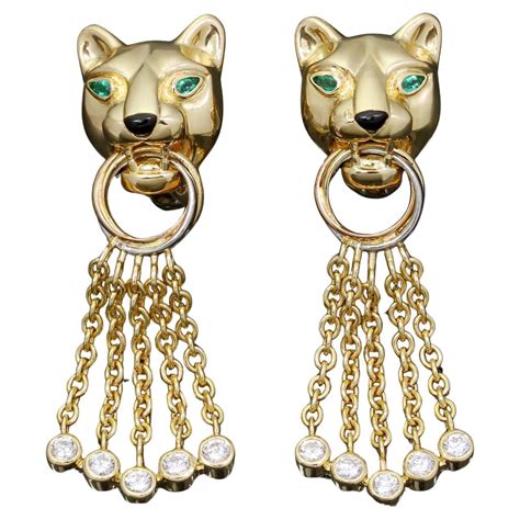 replica cartier panthere earrings|cartier style hoop earrings.